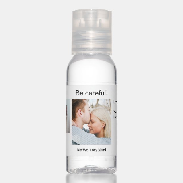 Custom Photo One Of A Kind Personalized Hand Sanitizer (Front)