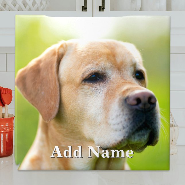 Custom Photo Optional Text Personalized Ceramic Tile (Creator Uploaded)