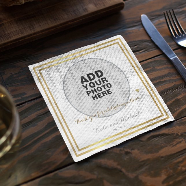 Custom photo or graphics, wedding paper napkins (customize with your own photo)