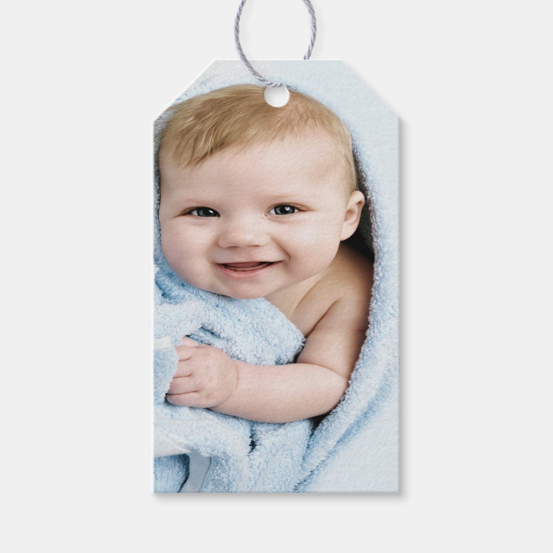 Custom photo Or Text Gift Tags Zazzle