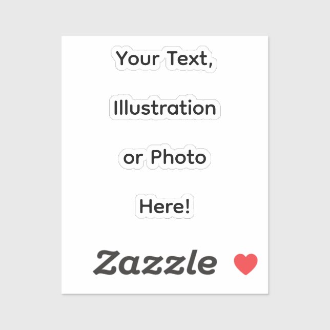 Custom Photo or Text  Sticker (Sheet)