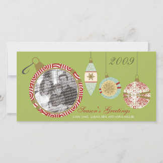 Custom Photo Ornament Holiday Photo Card :: 04