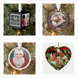 Custom Photo Ornaments Personalized Picture Gifts