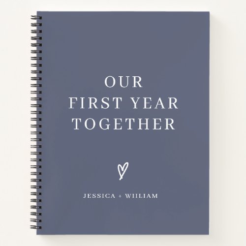 Custom Photo Our First Year Together Journal