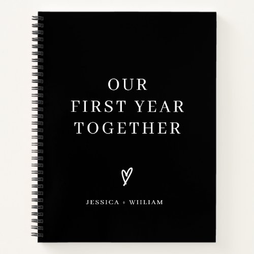 Custom Photo Our First Year Together Journal