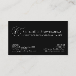 Custom Photo Overlay Wedding Planner Jewelry Ring Business Card