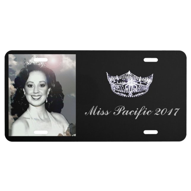 Custom Photo Pageant Crown License Plate (Front)