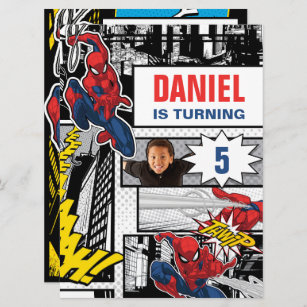 Spiderman fill in blank Invitation Customizable Template