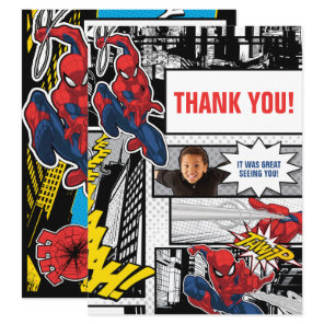 Custom Photo Panel Spider-Man Thank You Card