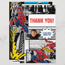 Custom Photo Panel Spider-Man Thank You Card