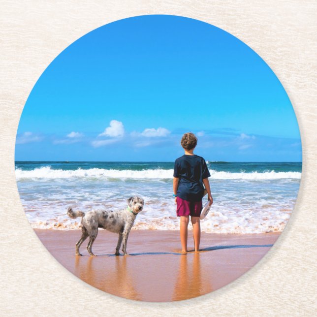 Custom Photo Paper Coasters Your Own Design (Front)