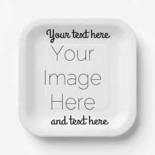 custom photo paper plate create your own party 