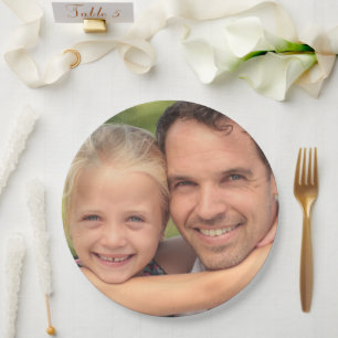 Custom photo paper plates