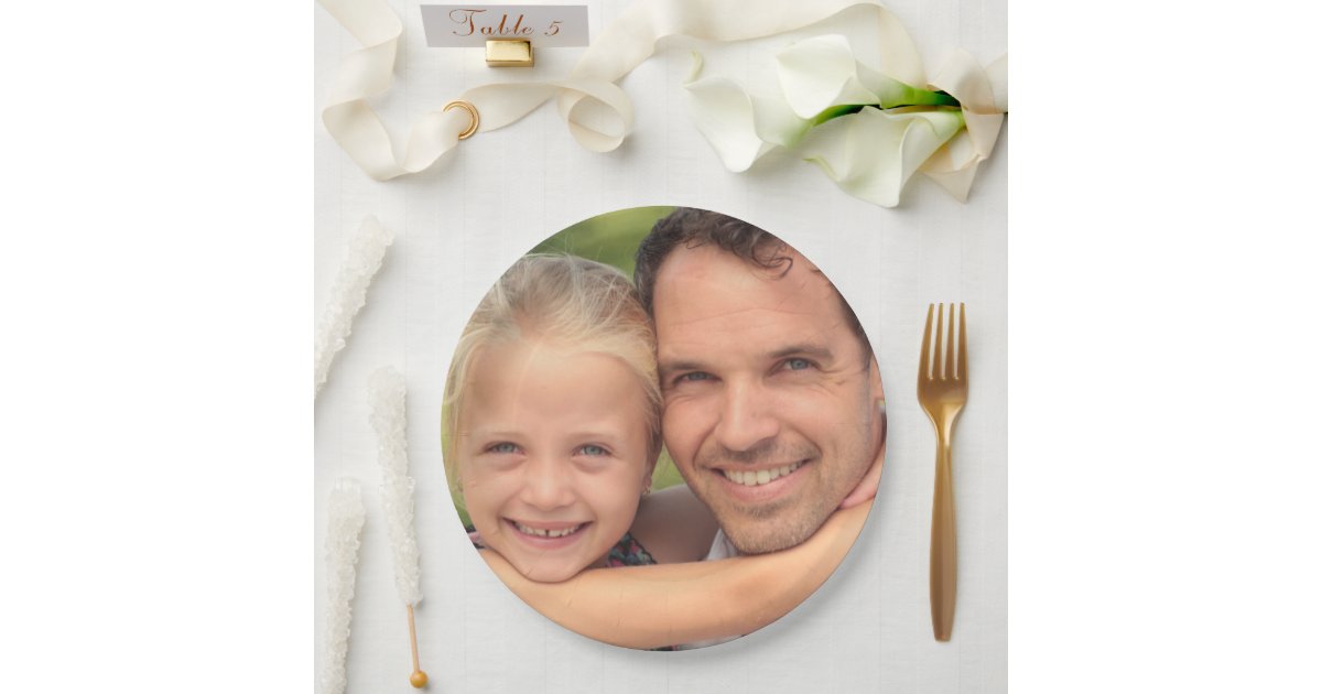custom photo paper plates | Zazzle