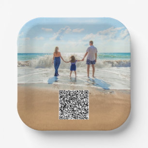 Custom Photo Paper Plates with Your QR Code