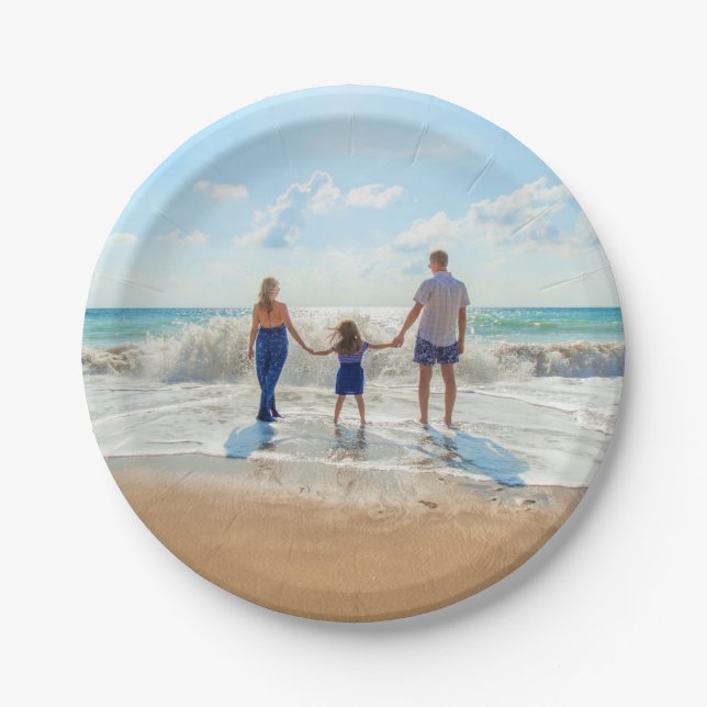 Custom Photo Paper Plates Your Photos Design (Front)