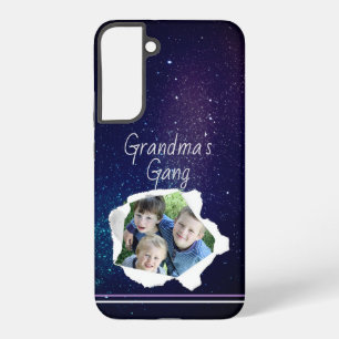 Custom Photo Paper Punch Hole Personalized Text Samsung Galaxy S22+ Case