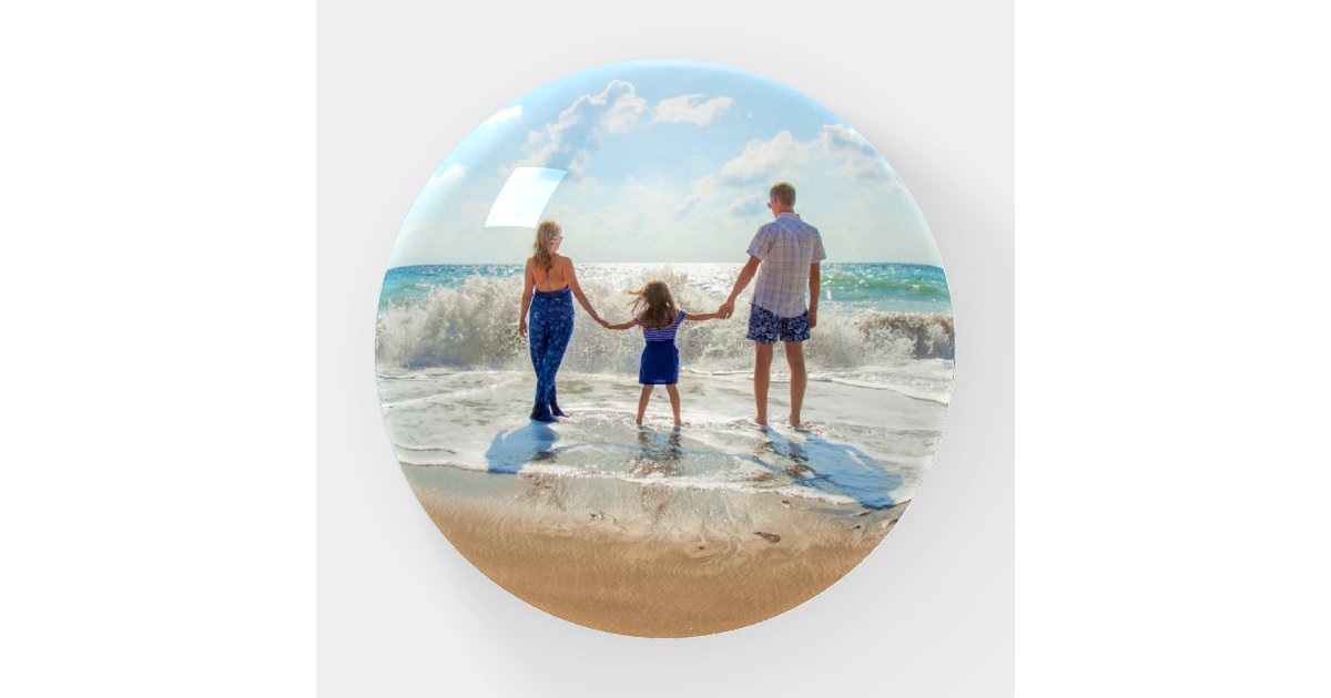 Custom Photo Paperweight Your Own Design - Family | Zazzle
