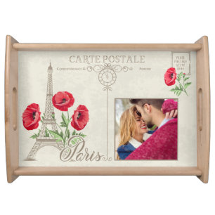 Custom photo Paris France serving tray