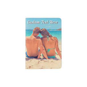 Custom Photo Passport Holder Personalized Text