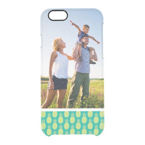 Custom Photo Pastel Pineapples Clear iPhone 66S Case