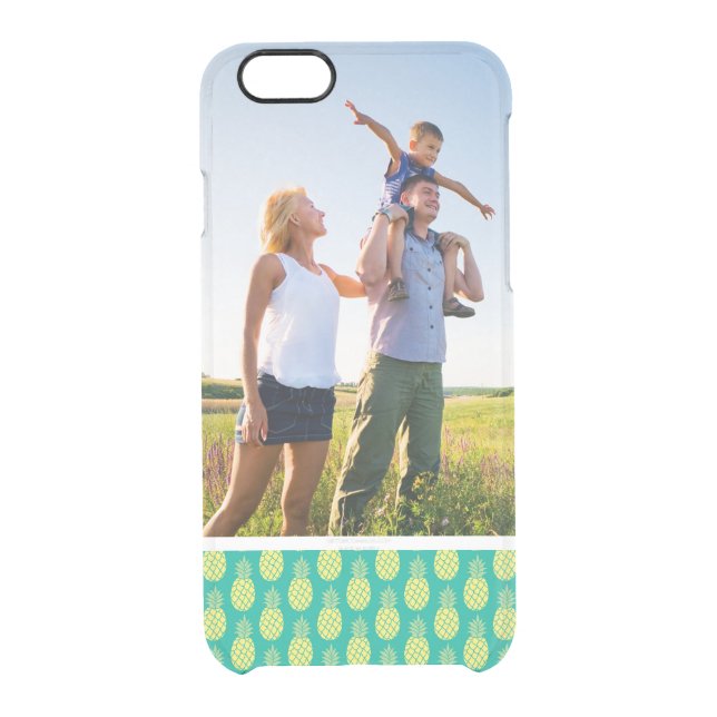 Custom Photo Pastel Pineapples Uncommon iPhone Case (Back)