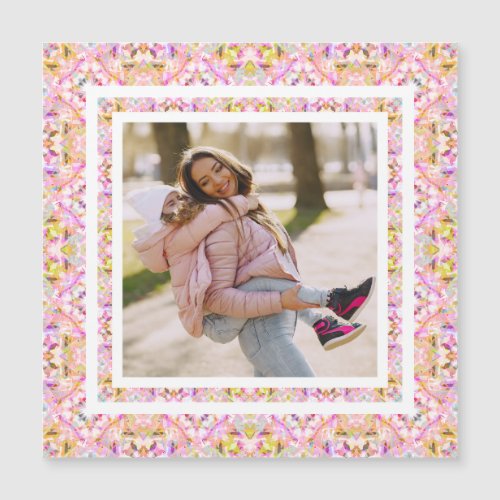 Custom Photo Pastel Pink Happy Green Mothers Day