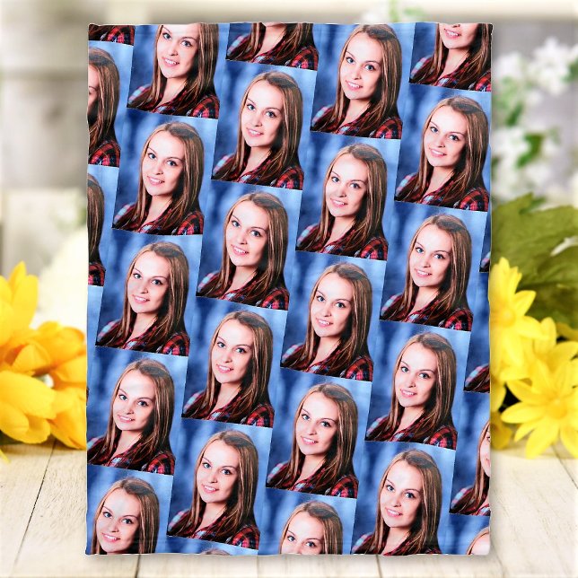 Custom Photo Pattern Collage Personalized Fleece Blanket (Creator Uploaded)