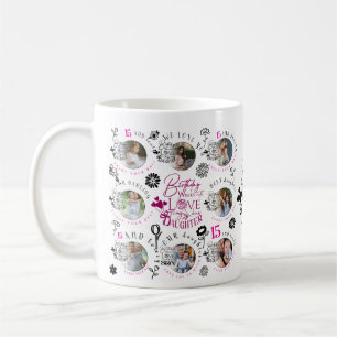 Custom Photo Pattern Daughter Birthday Coffee Mug