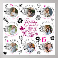 Custom Photo Pattern Daughter Birthday