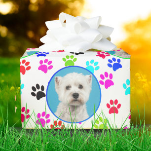Custom Photo Paws Dog Lover Cat Lover Pet Lover Wrapping Paper