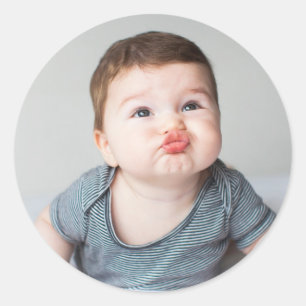 Custom Photo Perfect for Graduations, Weddings Classic Round Sticker