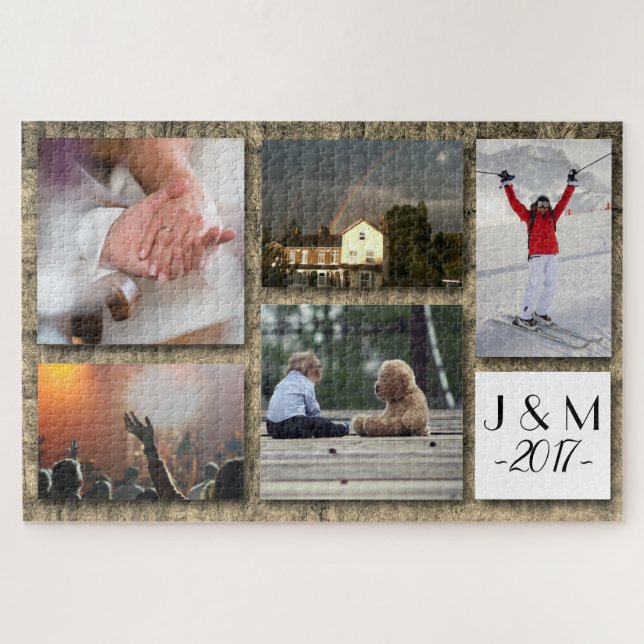Custom Photo Personalised Collage Jigsaw Puzzle (Horizontal)