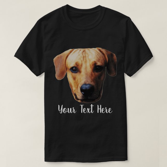 Custom Photo Personalised Dog Face T-Shirt (Design Front)