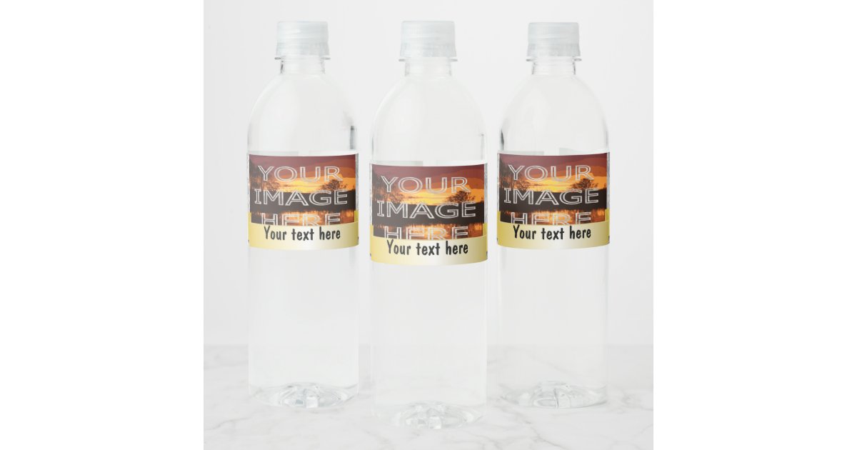 Custom Photo Personalised Water Bottle Labels | Zazzle