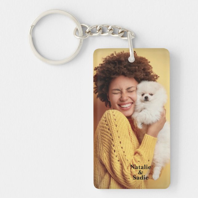 Custom Photo Personalize Keychain (Front)
