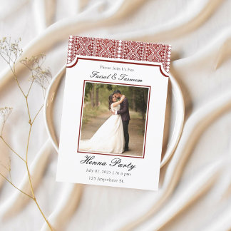 Custom Photo Personalized Arab Henna Invitation