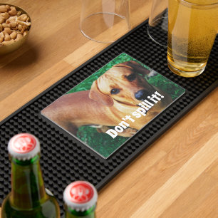 Custom Photo Personalized Bar Runner  Bar Mat