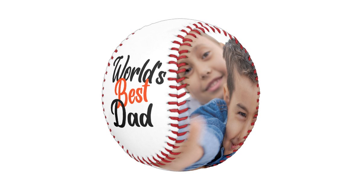 Father's Day Design Custom Photo Baseball