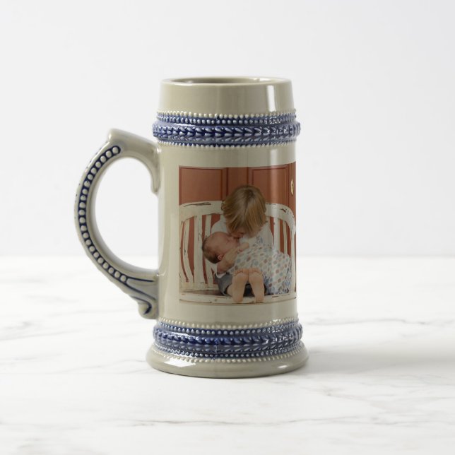 Custom Photo Personalized  Beer Stein (Left)