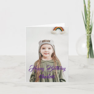 Custom Photo Personalized Birthday Card. Card
