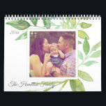 Custom Photo Personalized Botanical Frame Calendar<br><div class="desc">12 month calendar - design your own unique photo gifts -  all you have to do is upload your photographs for each individual month .. personalized photo calendars from Ricaso - designed in a green watercolor botanical frame theme</div>