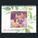 Custom Photo Personalized Botanical Frame Calendar<br><div class="desc">12 month calendar - design your own unique photo gifts -  all you have to do is upload your photographs for each individual month .. personalized photo calendars from Ricaso - designed in a green watercolor botanical frame theme</div>