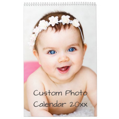 Custom Photo Personalized Calendar - Create your own personalized calendars with your custom images. Add your favorite photo, design or artwork to create something really unique and special. To edit this design template, click 'Change' and upload your own images as shown above.

Treat yourself or make the perfect gift for family, friends, parents and grandparents!