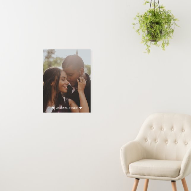 Custom Photo Personalized Couple Love Heart Foam Board (In Situ (Wall))