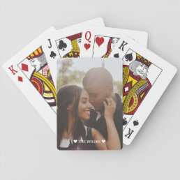 Custom Photo Personalized Couple Love Heart Playing Cards