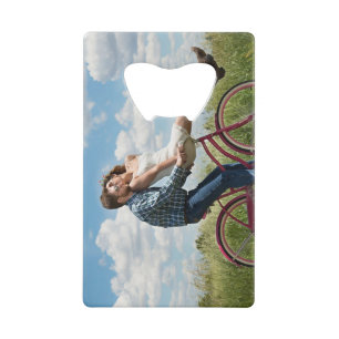Custom Photo Personalized  Credit Card Bottle Opener