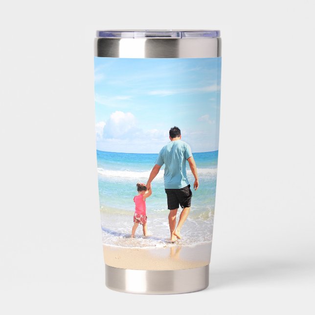 Custom Photo Personalized Design Your Own Insulated Tumbler (Front)