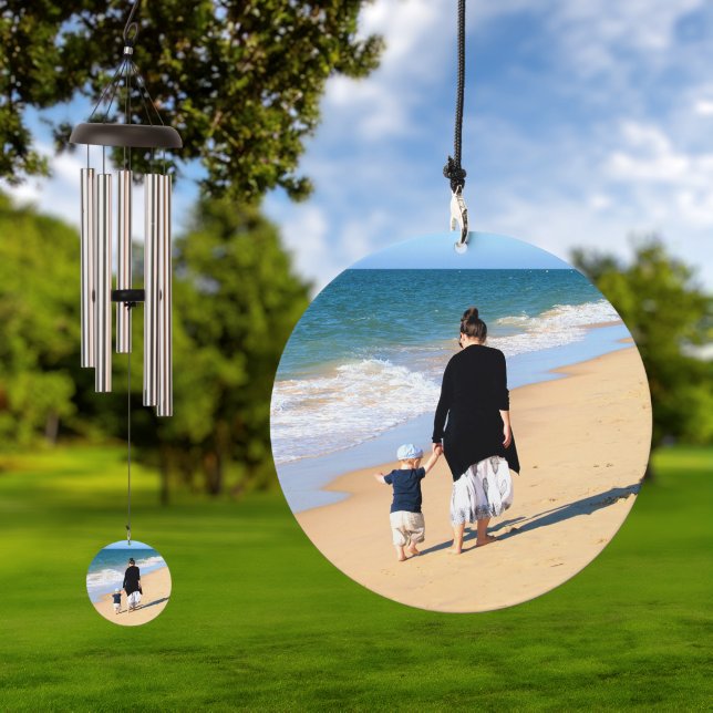 Custom Photo Personalized Design Your Own Wind Chime (Outdoor)