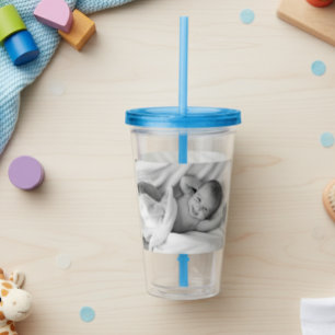 Custom Photo Personalized Family Baby Child Acrylic Tumbler